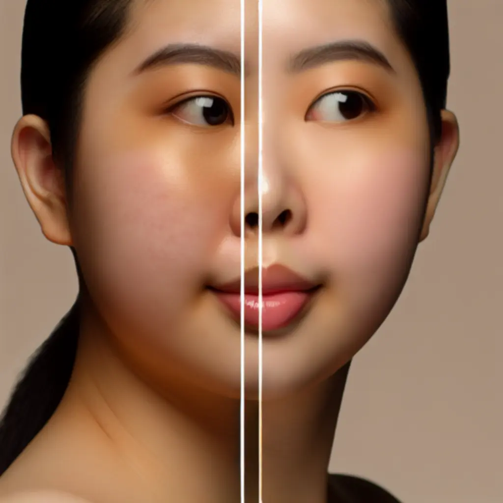 Előtte-utána eredményfotók egy prémium arckezelésről a Skinstylehall szalonban.