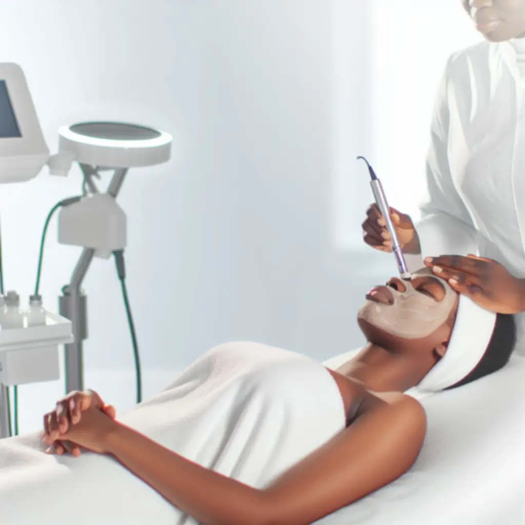 Professzionális arcfiatalító kezelés egy modern szépségszalonban