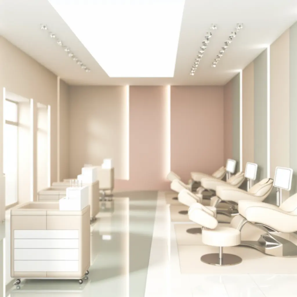 Skinstylehall prémium, letisztult szalonbelső pasztell árnyalatokkal